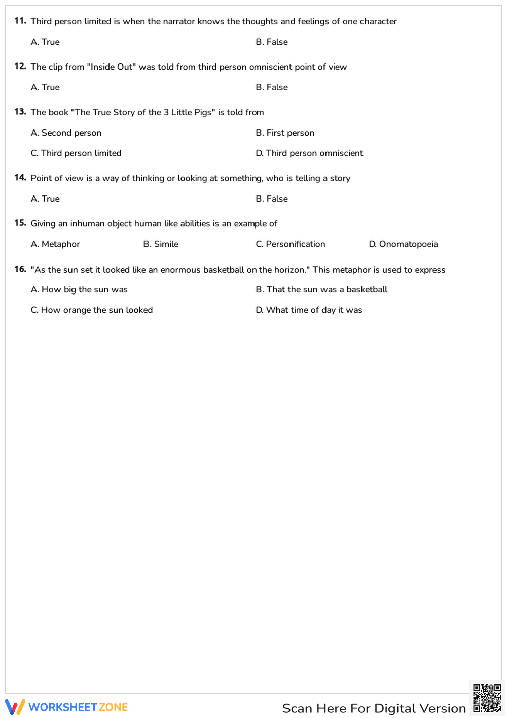 Text Structure and Point of View Quiz - Page 2