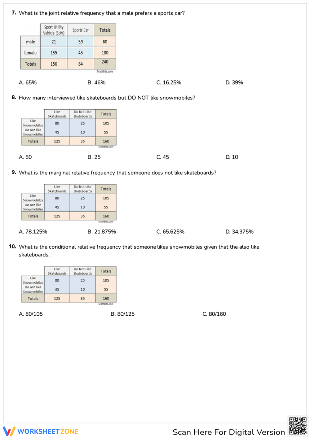 Descriptive Statistics: Data Analysis Quiz - Page 2