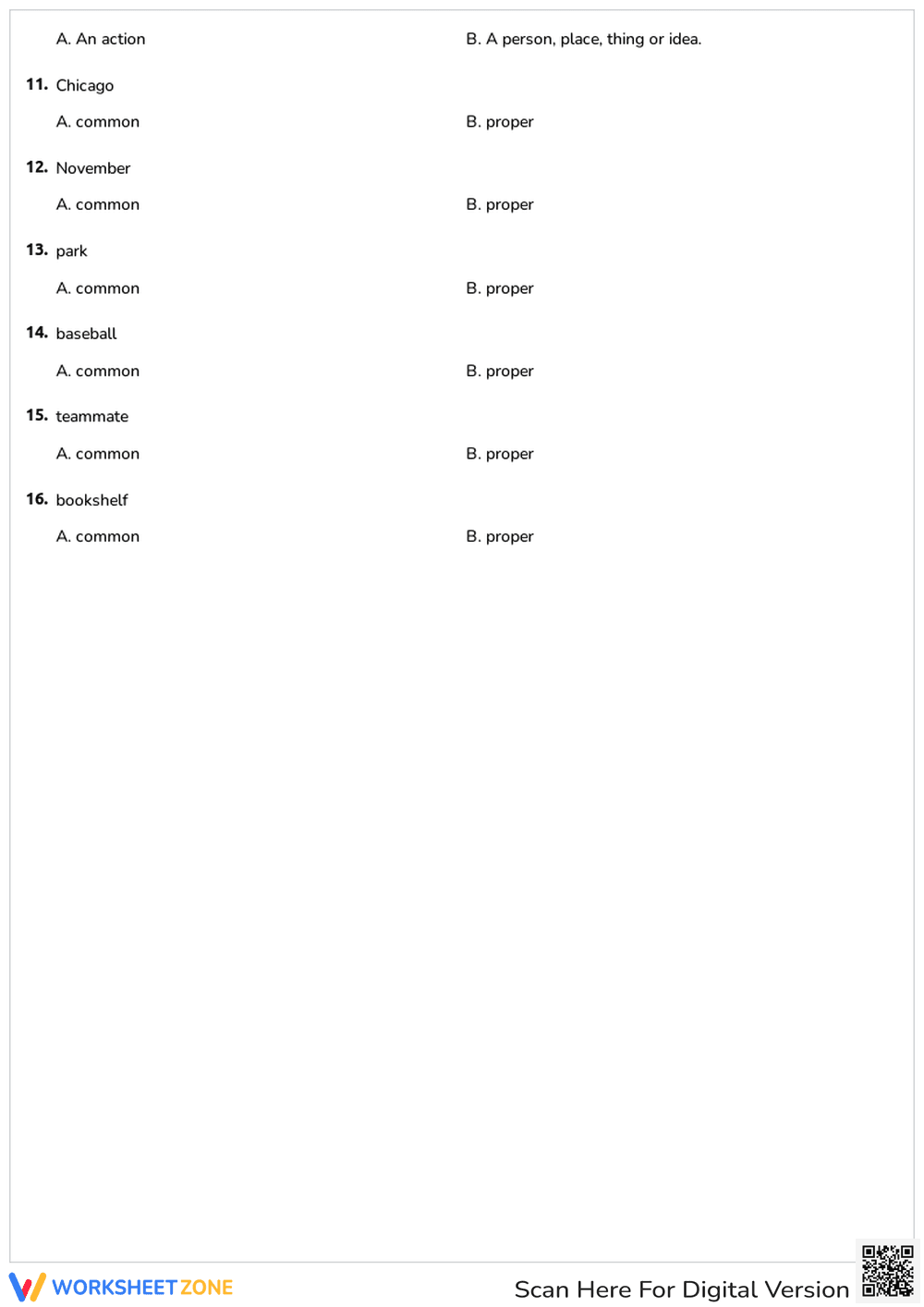 Common and Proper Nouns - Page 3