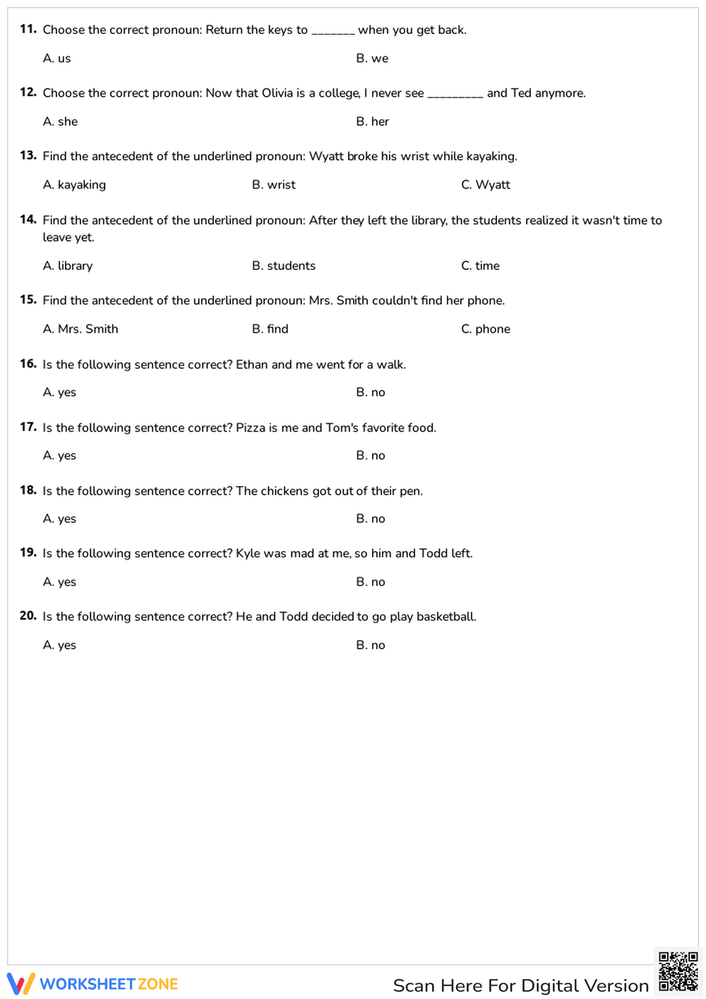 Mastering Pronoun-Antecedent Agreement - Page 2