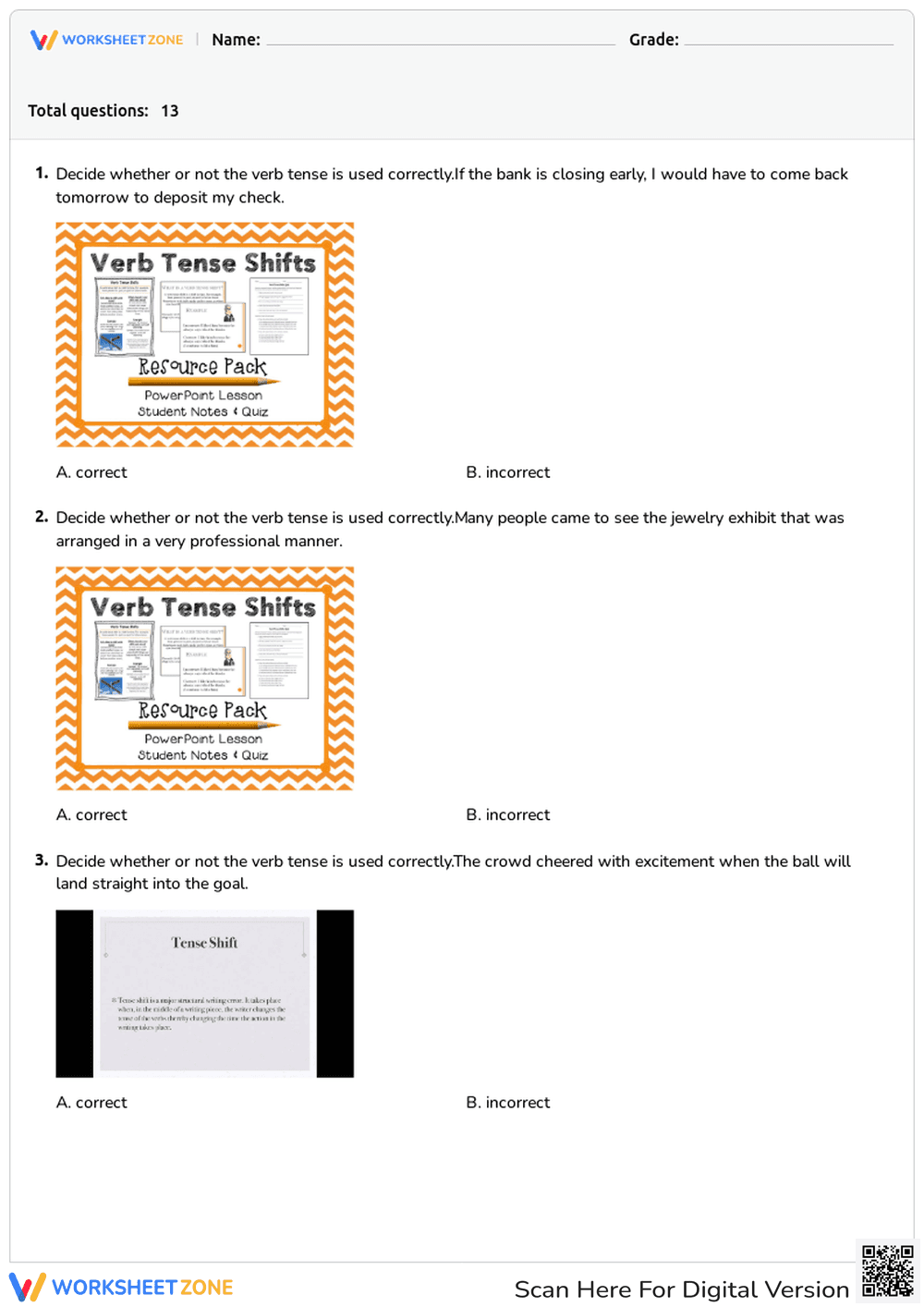 Shifts in Verbs - Page 1