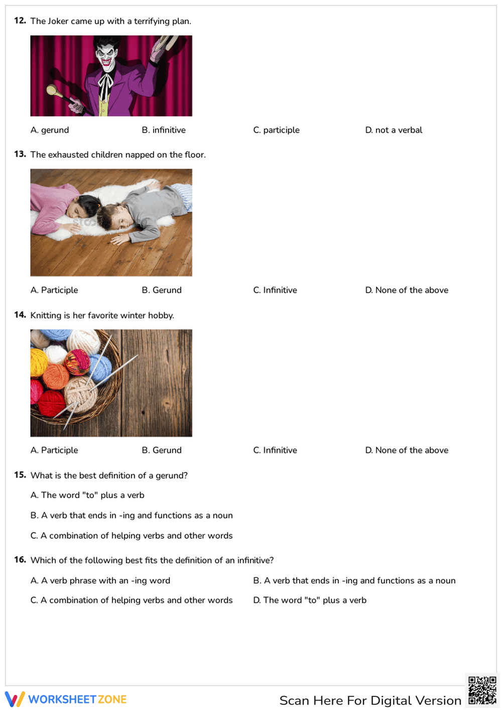 Verbals Quiz: Gerunds, Participles, and Infinitives - Page 2
