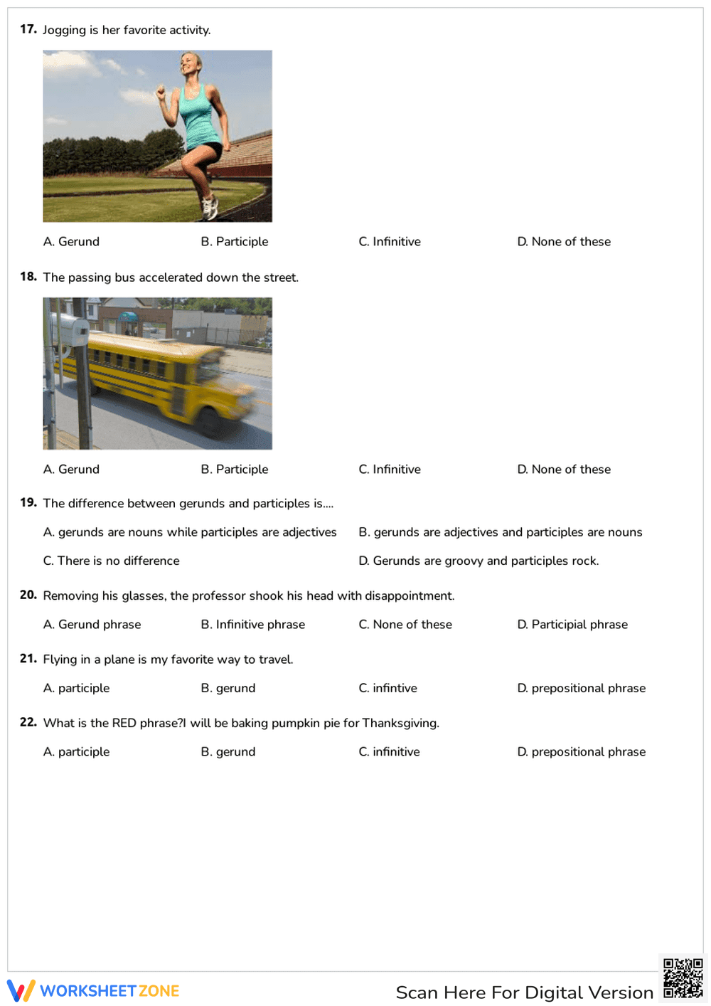 Verbals Quiz: Gerunds, Participles, and Infinitives - Page 3