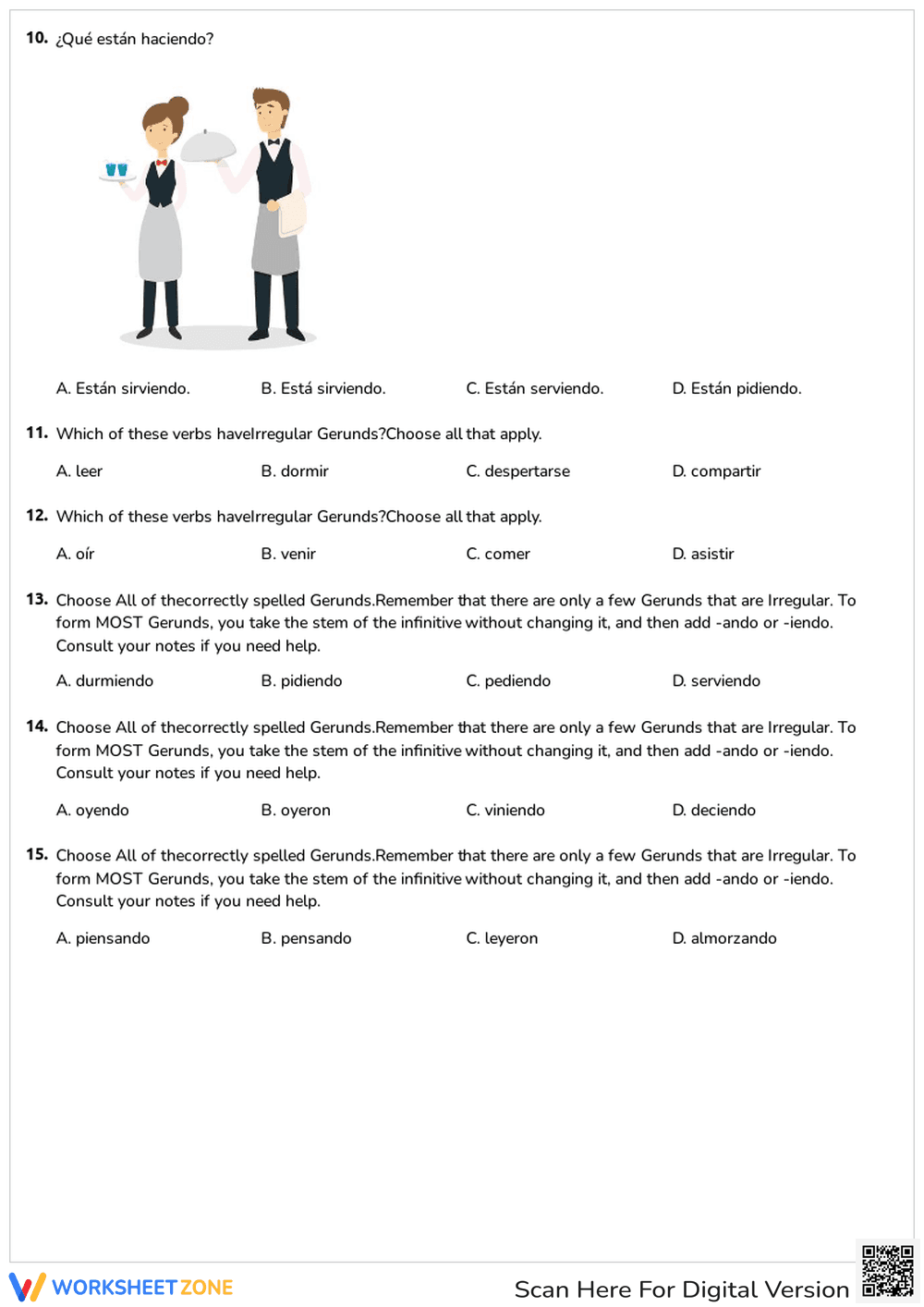 Spanish Irregular Gerunds - Page 2