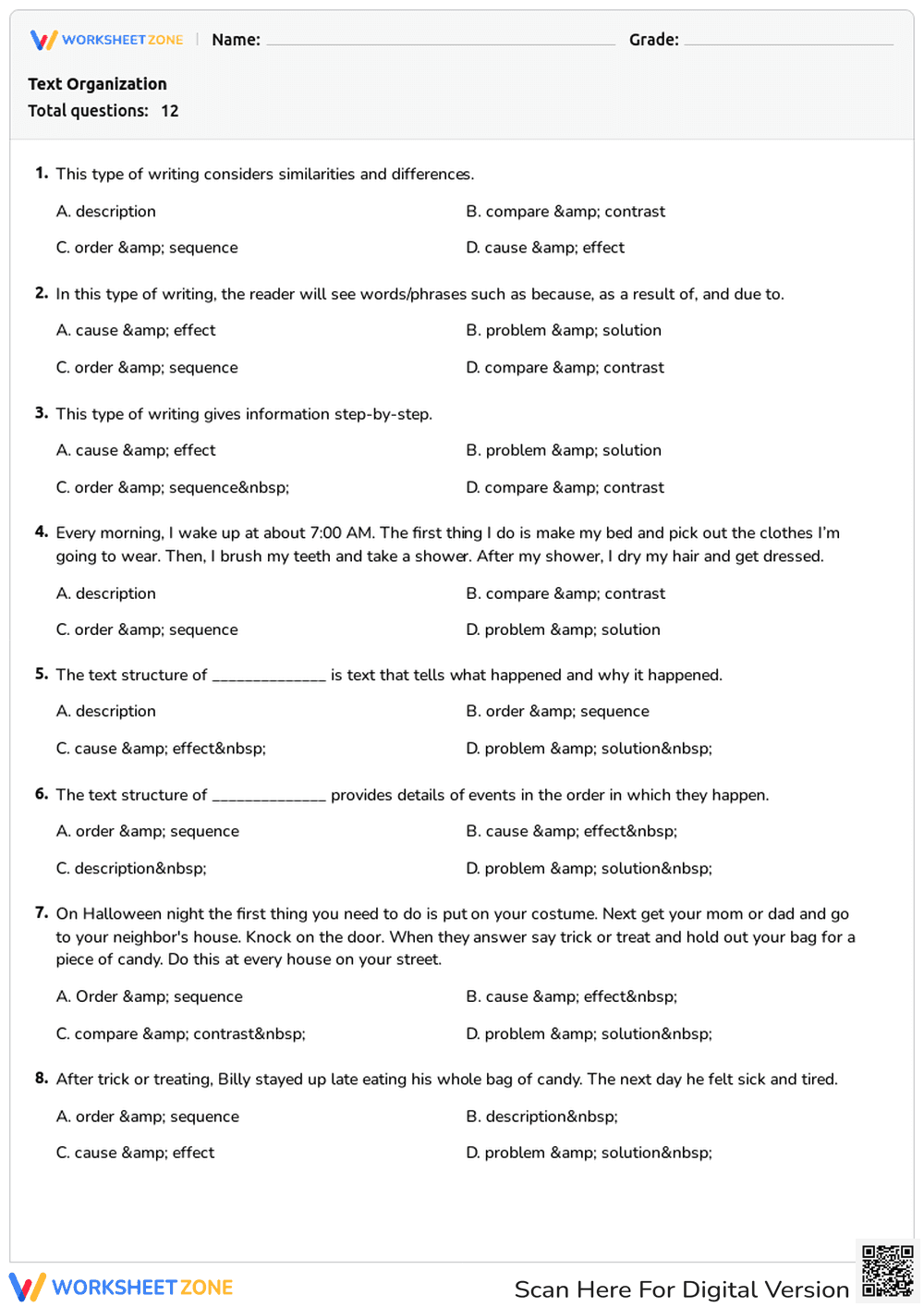 Text Organization - Page 1