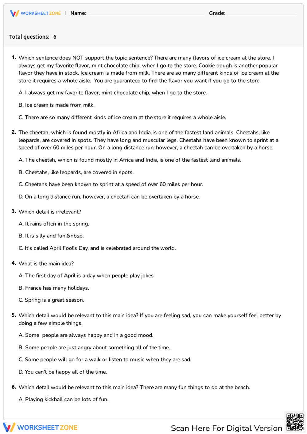 Identifying Relevant and Irrelevant Details - Page 1