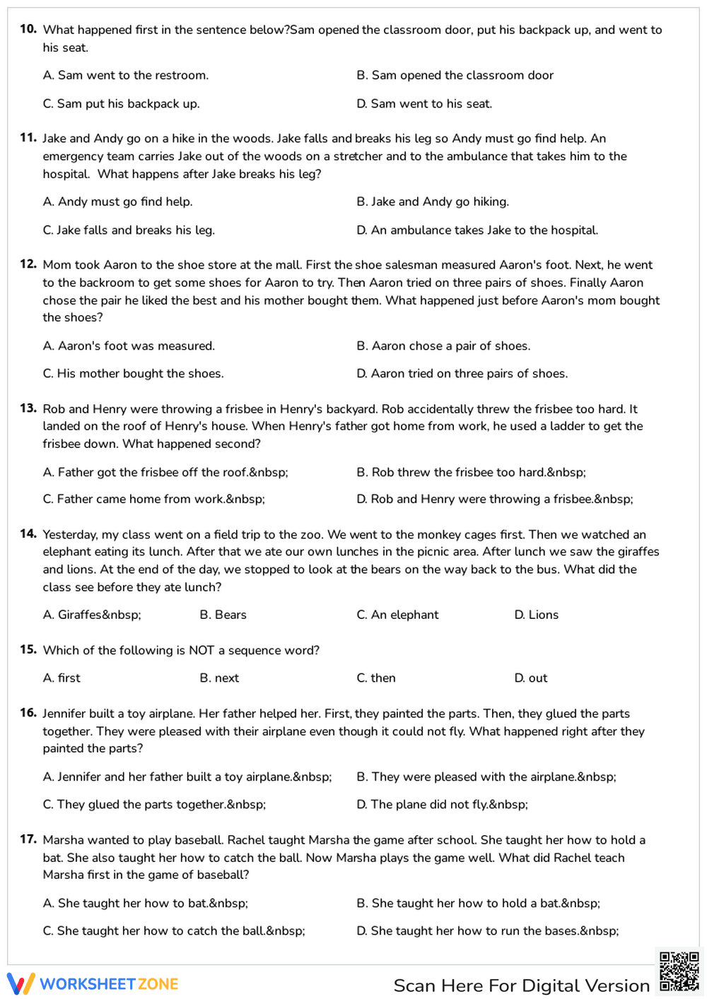 Sequencing Story Events - Page 2