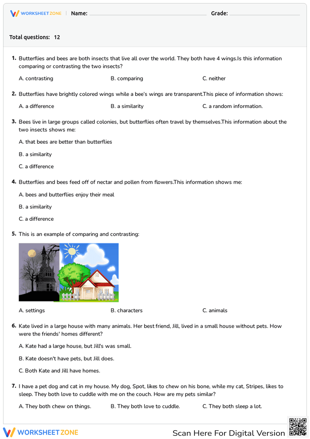 Comparing and Contrasting - Page 1