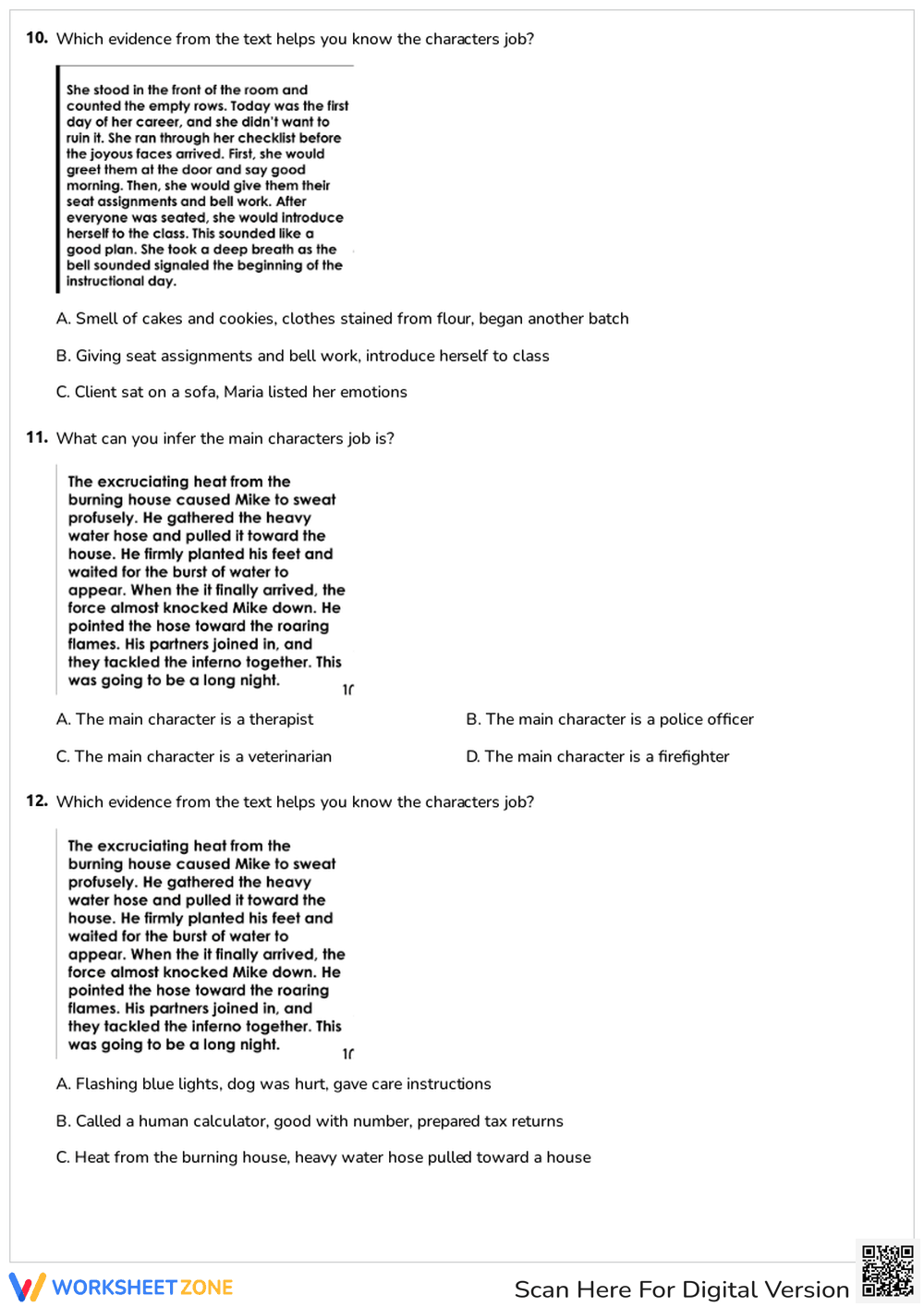 Making Inferences Quiz: Practice Reading Comprehension - Page 4