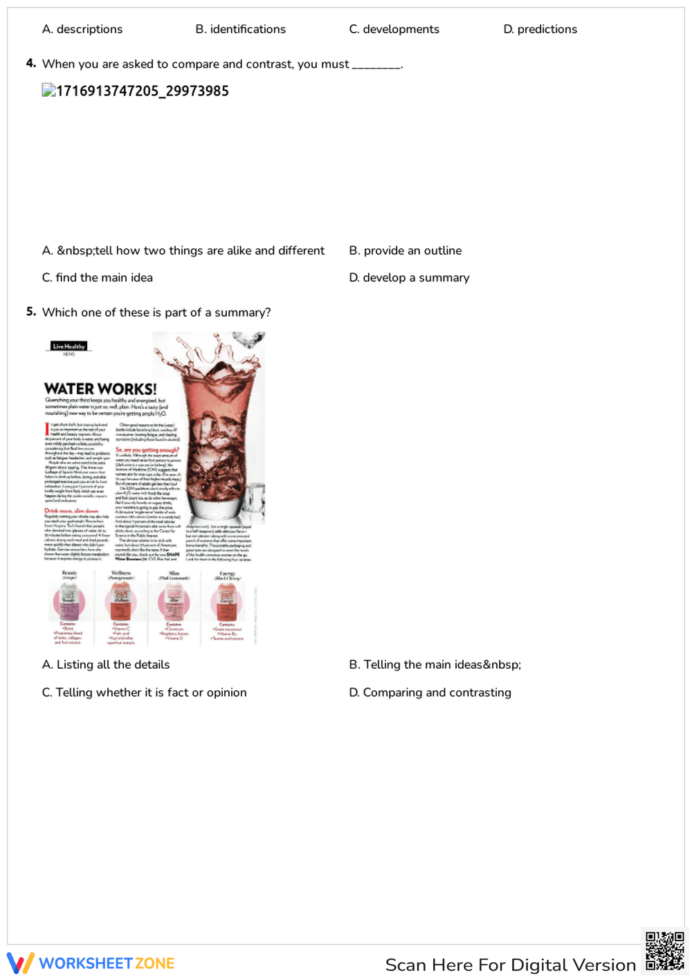 Reading Skills Quiz: Strategies for Comprehension - Page 2
