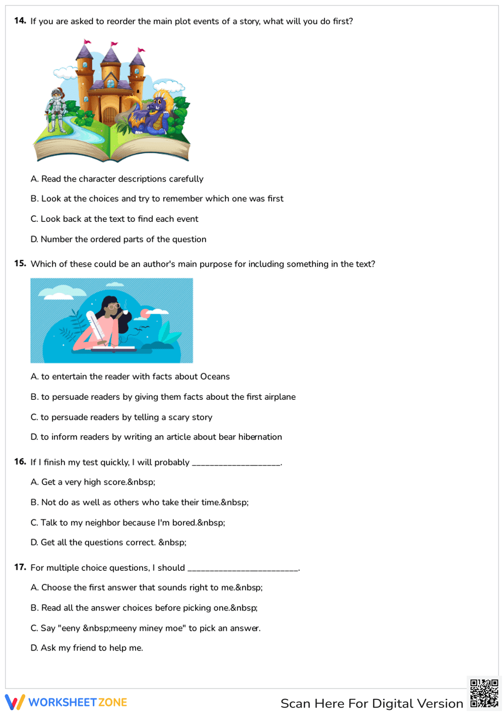 Reading Skills Quiz: Strategies for Comprehension - Page 6