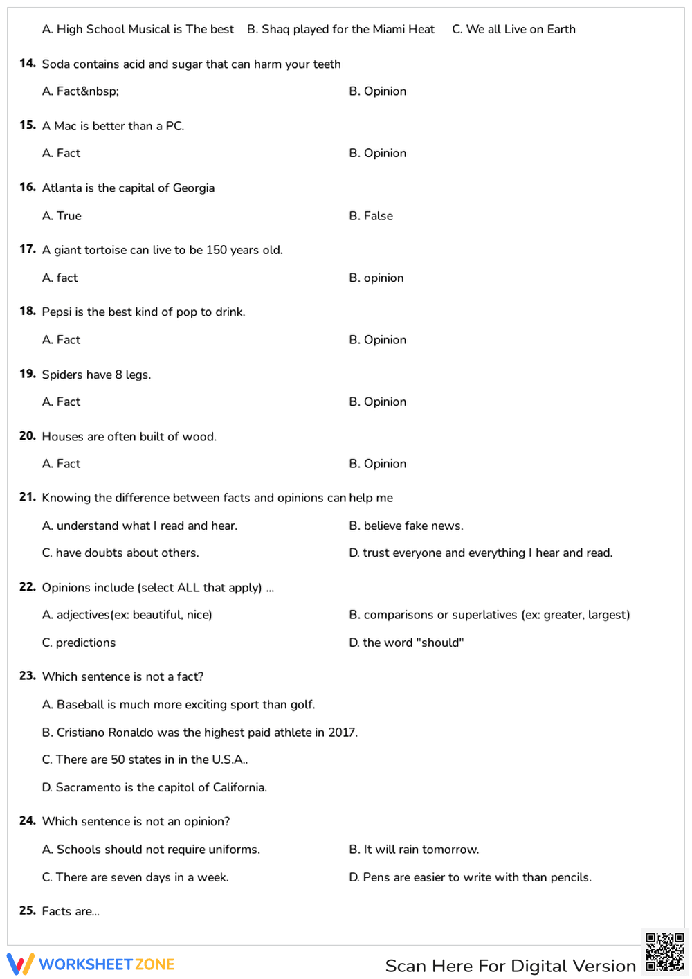 Fact vs Opinion - Page 2