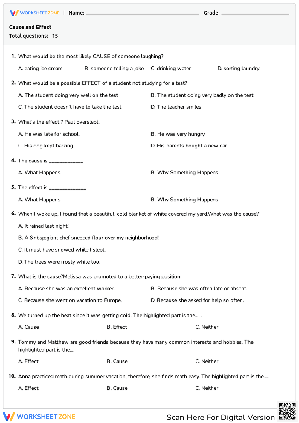 Cause and Effect - Page 1