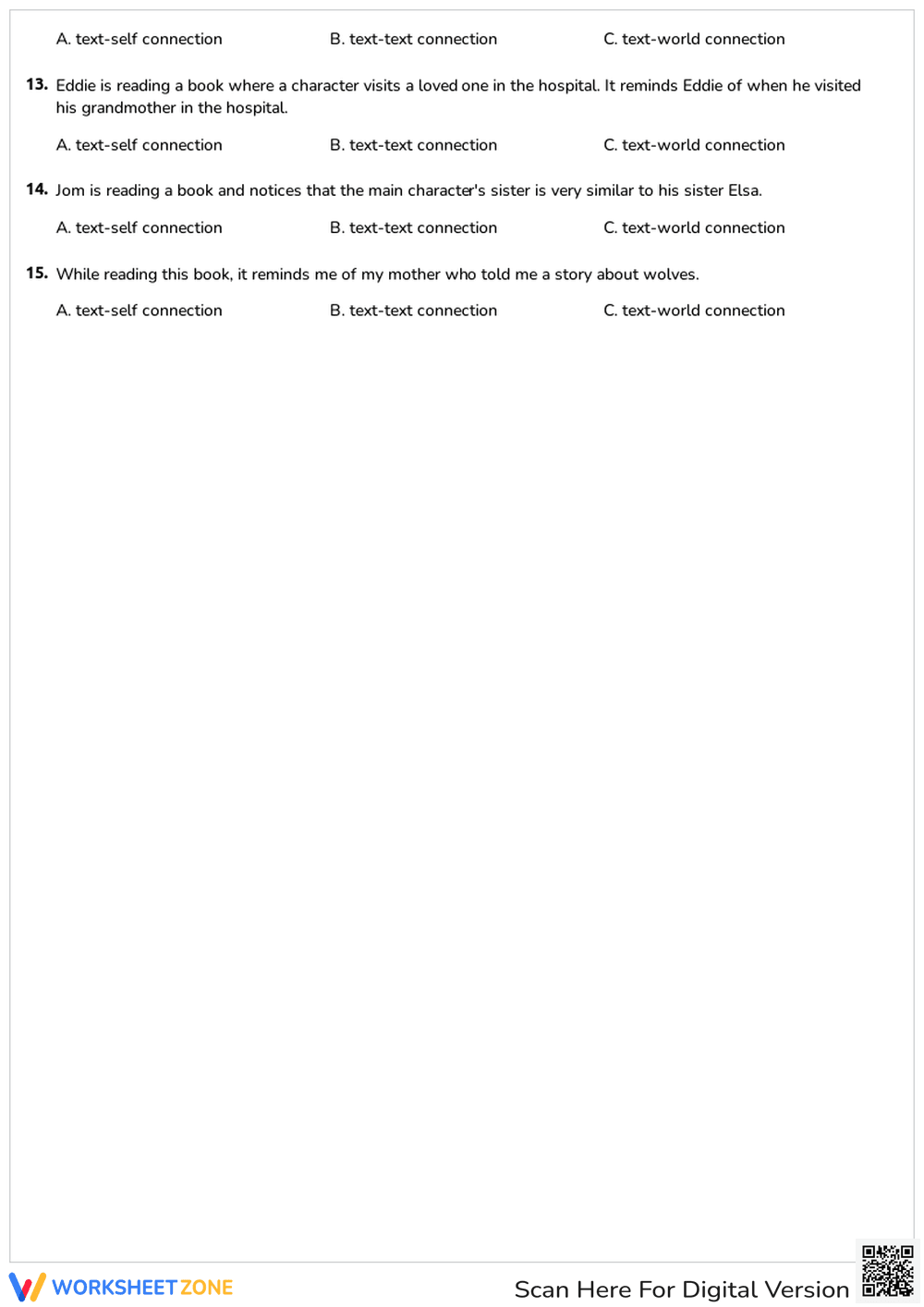 Making Connections (text-to-text, text-to-self, text-to-world) - Page 2