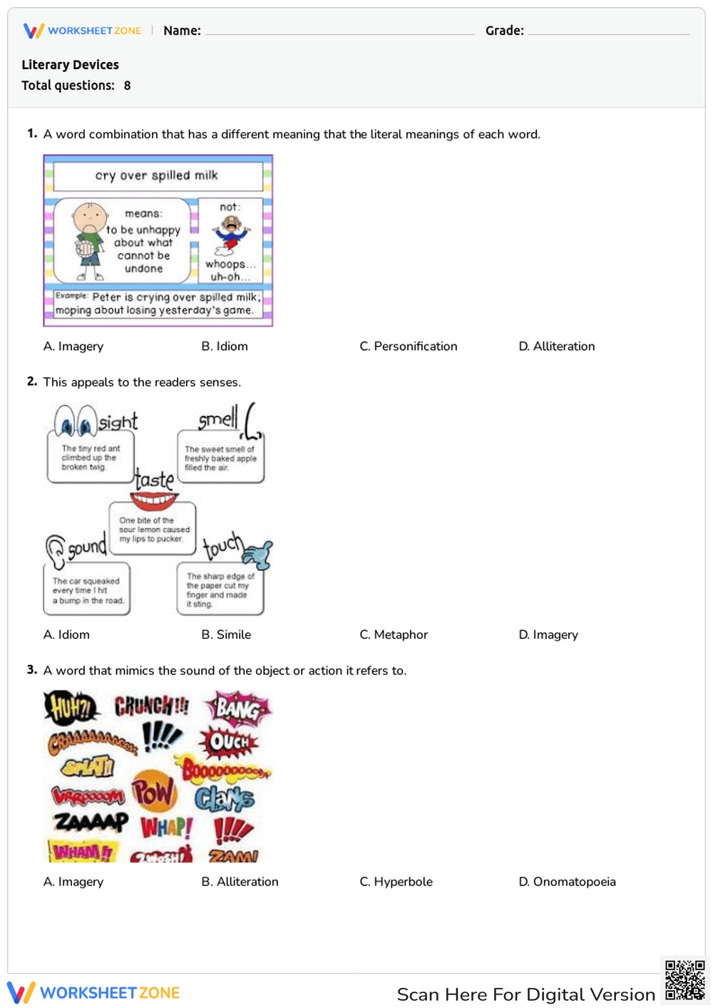Identify Literary Devices in Writing - Page 1