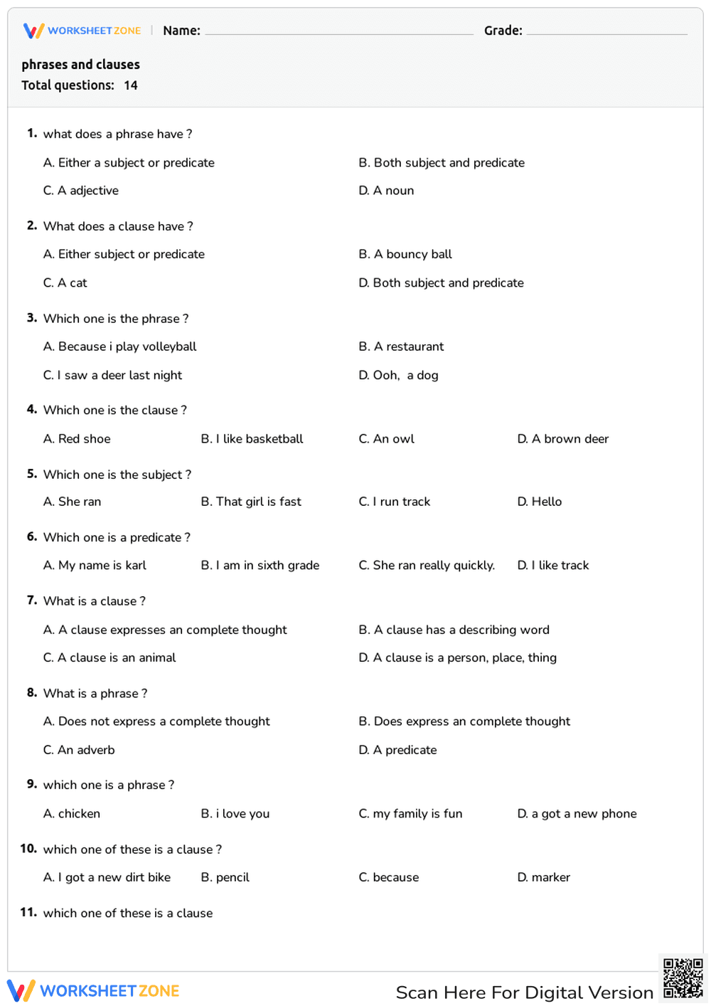 phrases and clauses - Page 1