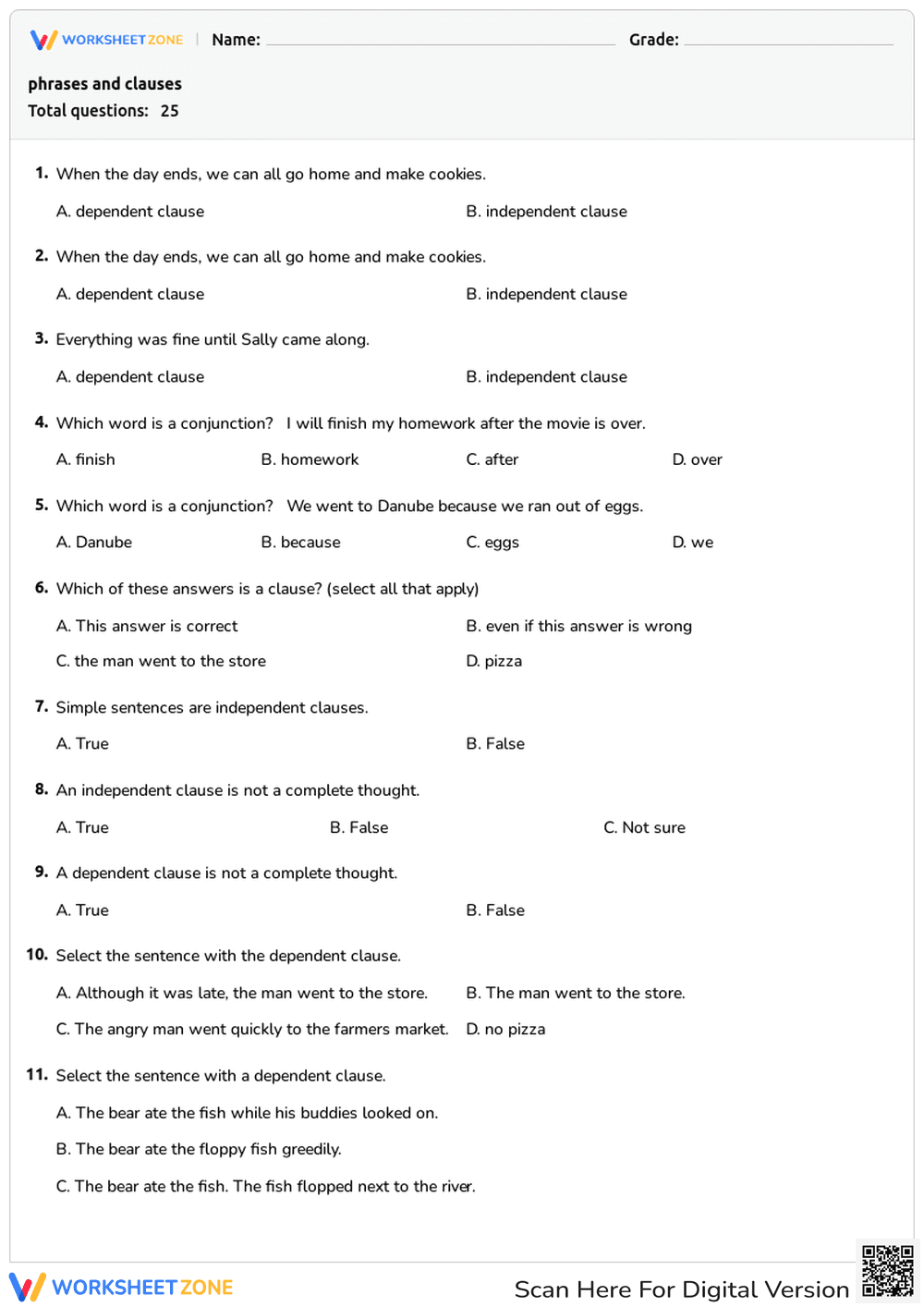 phrases and clauses - Page 1