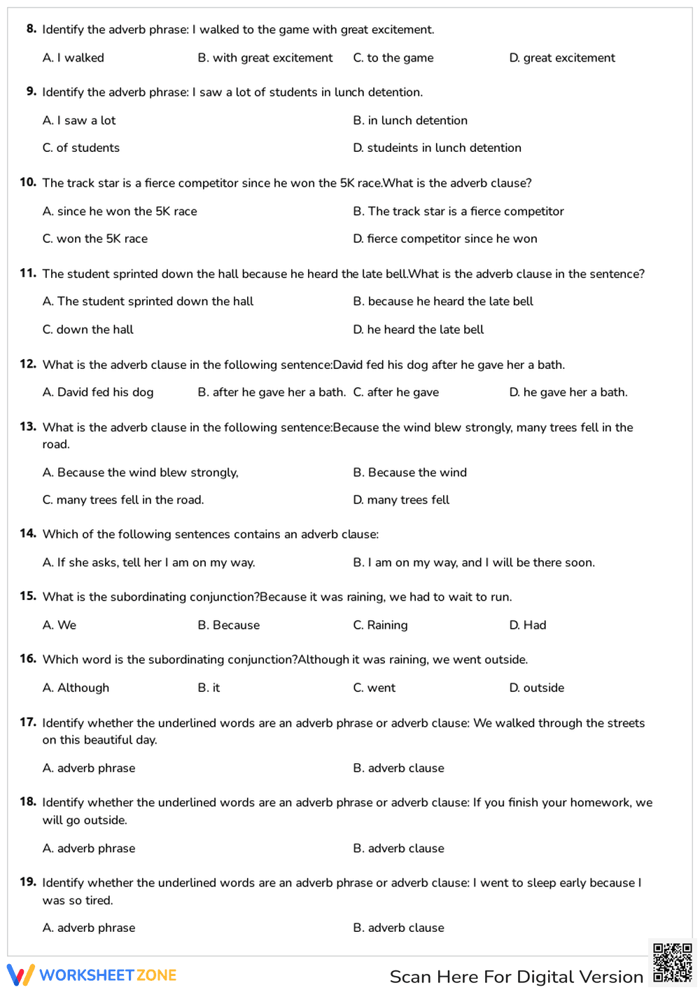 Adverb Phrases and Clauses - Page 2
