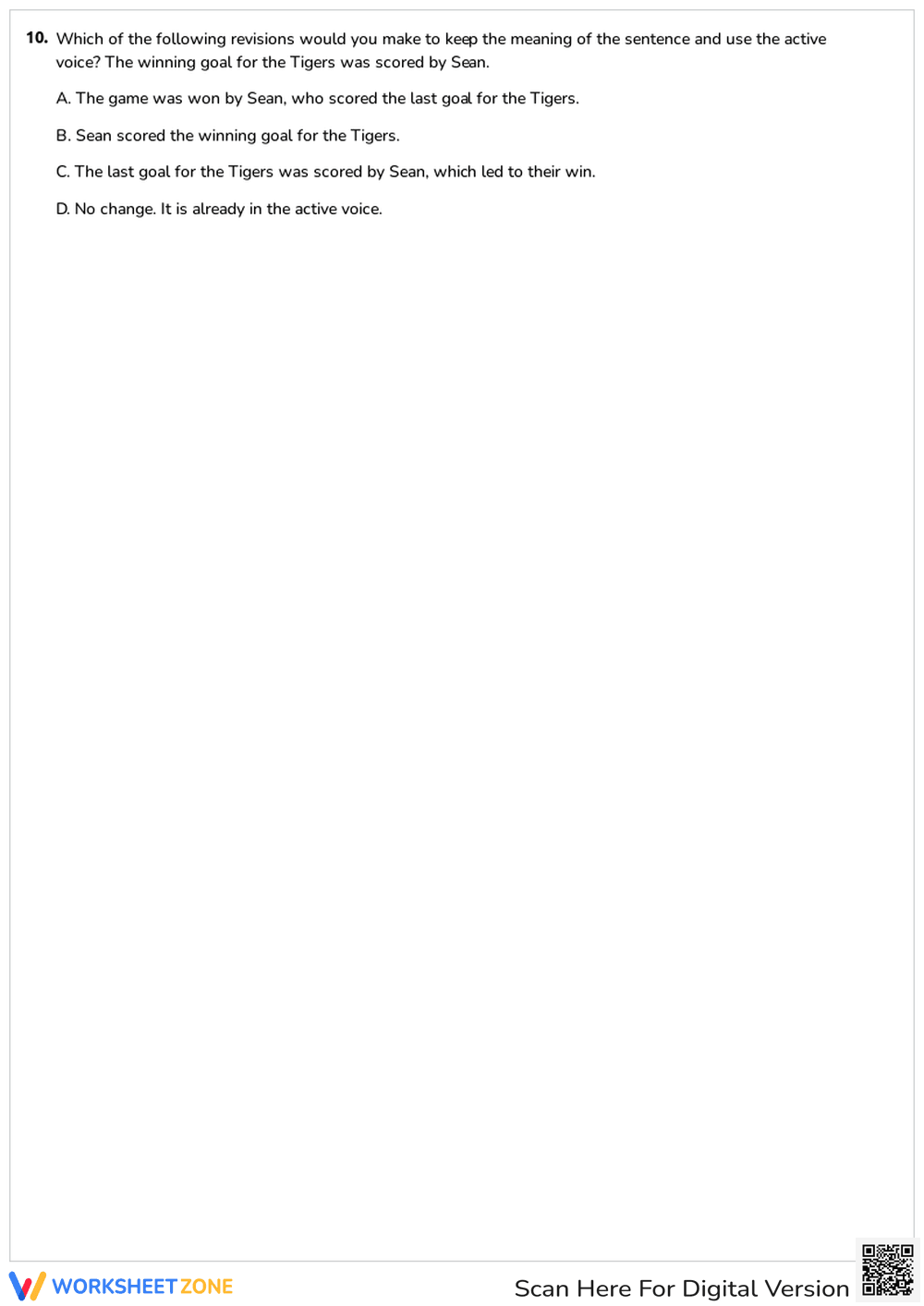 Active and Passive Voice Quiz for Students - Page 2