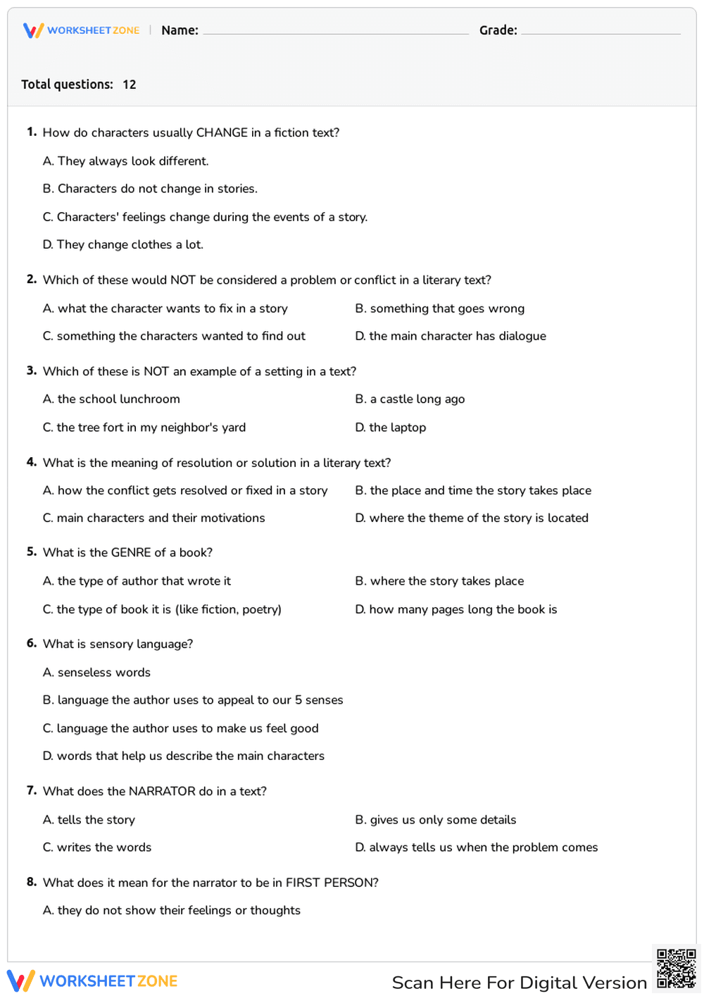 Fiction Terms - Page 1