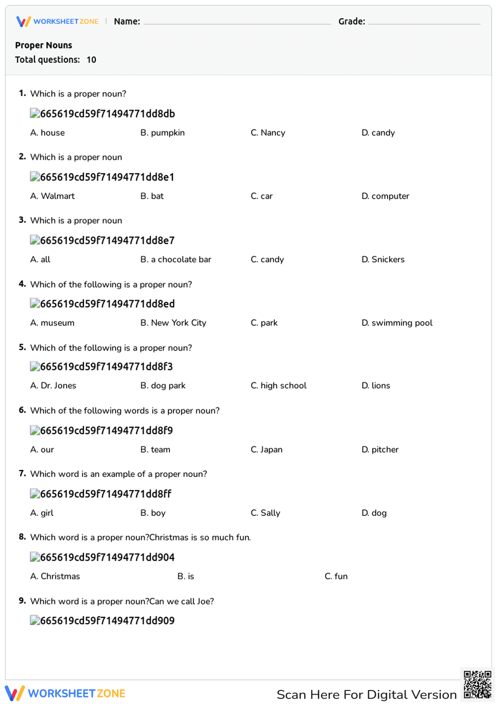 Proper Nouns - Page 1