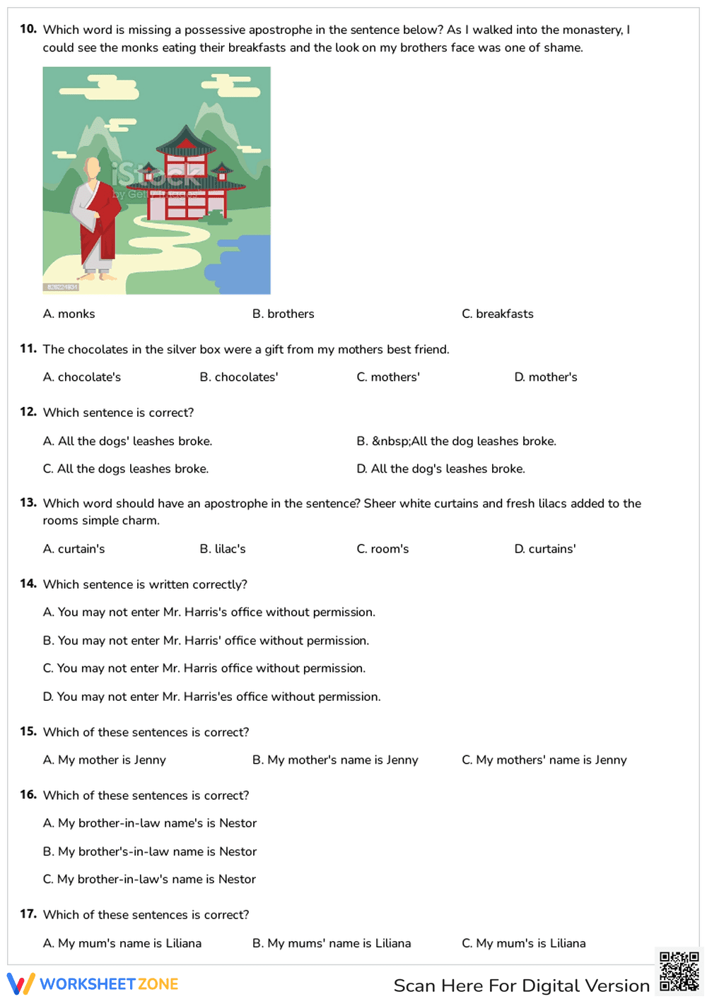Apostrophe- Plural Vs. Possessive - Page 3