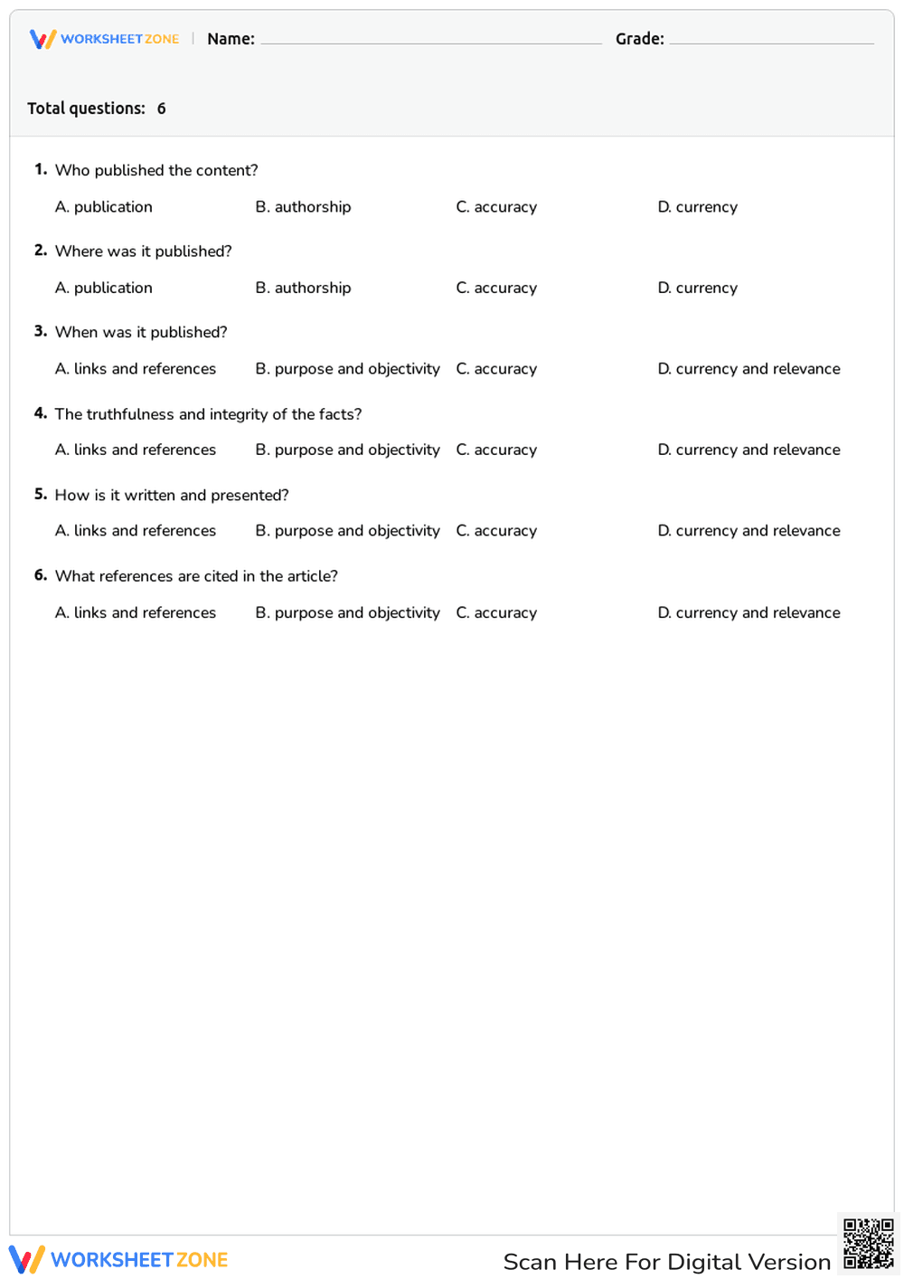 Learn to Evaluate Information with Key Criteria - Page 1