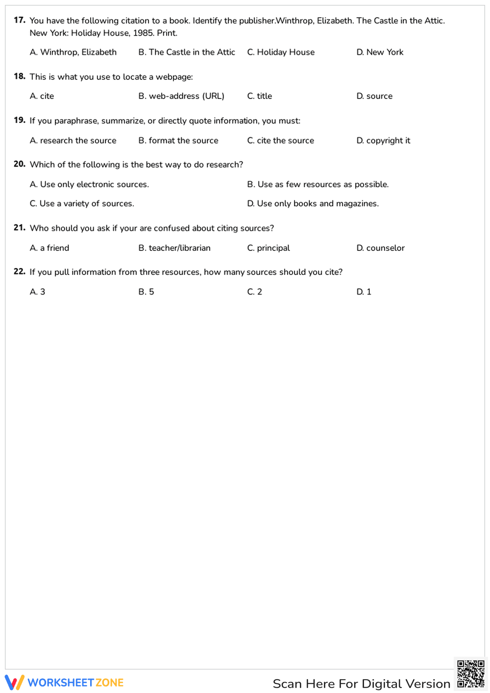 Citing Sources - MLA - Page 3