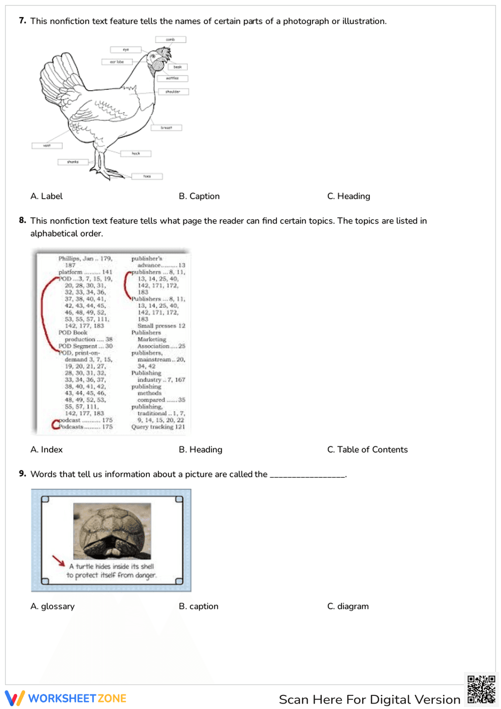Nonfiction Text Features - Page 3