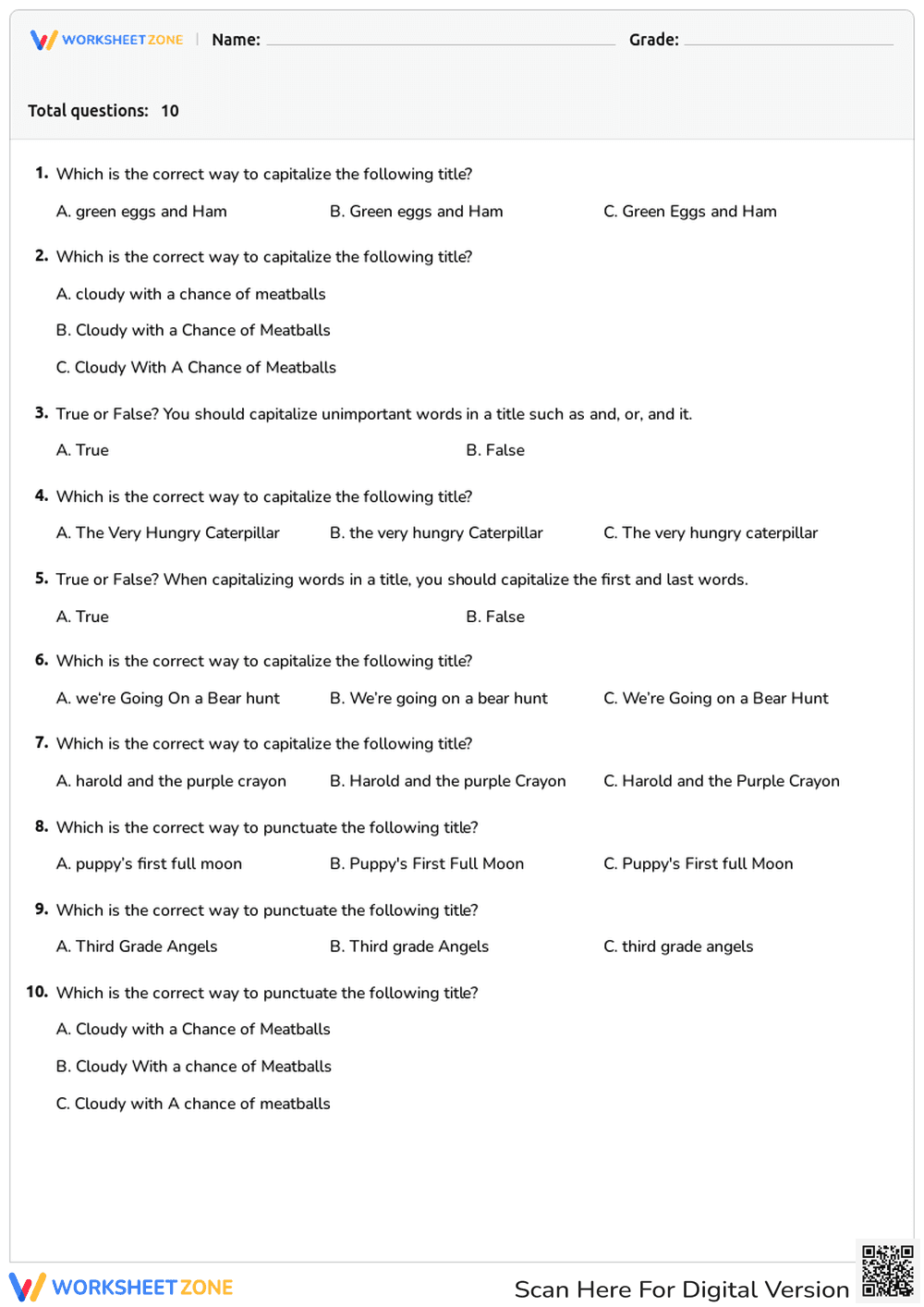 Capital Letters in Titles - Page 1