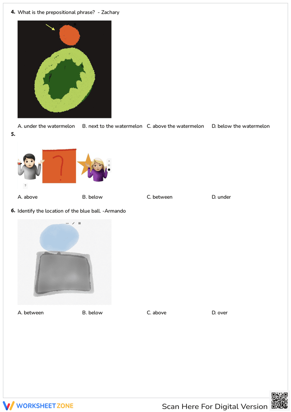 Prepositions and Prepositional Phrases - Page 2