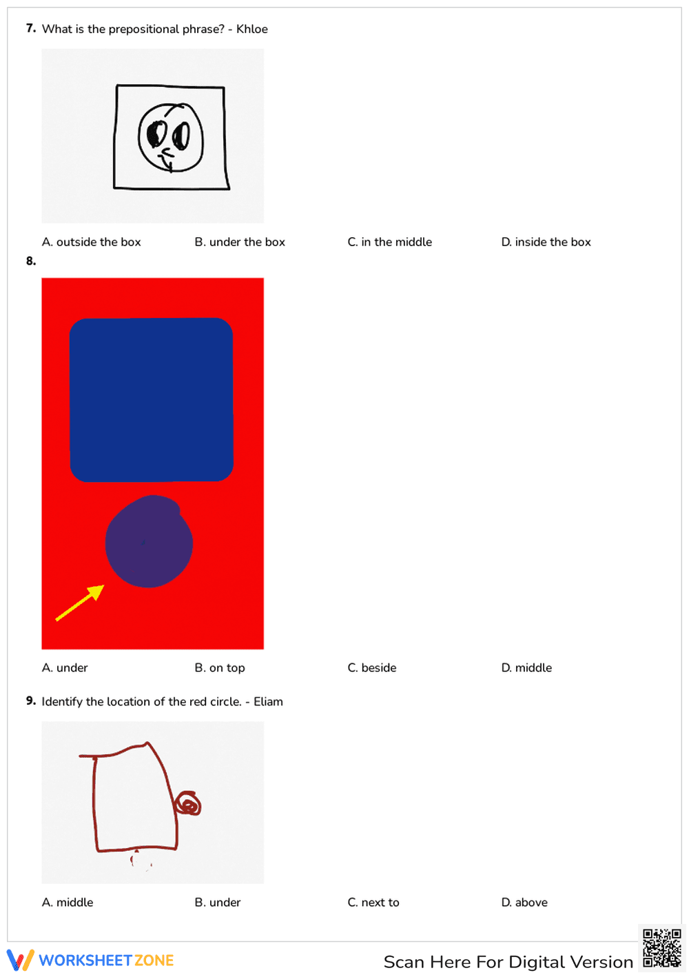 Prepositions and Prepositional Phrases - Page 3
