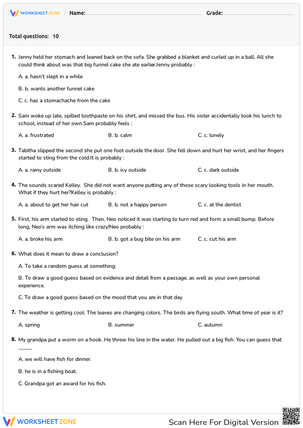 Drawing Conclusions - Page 1