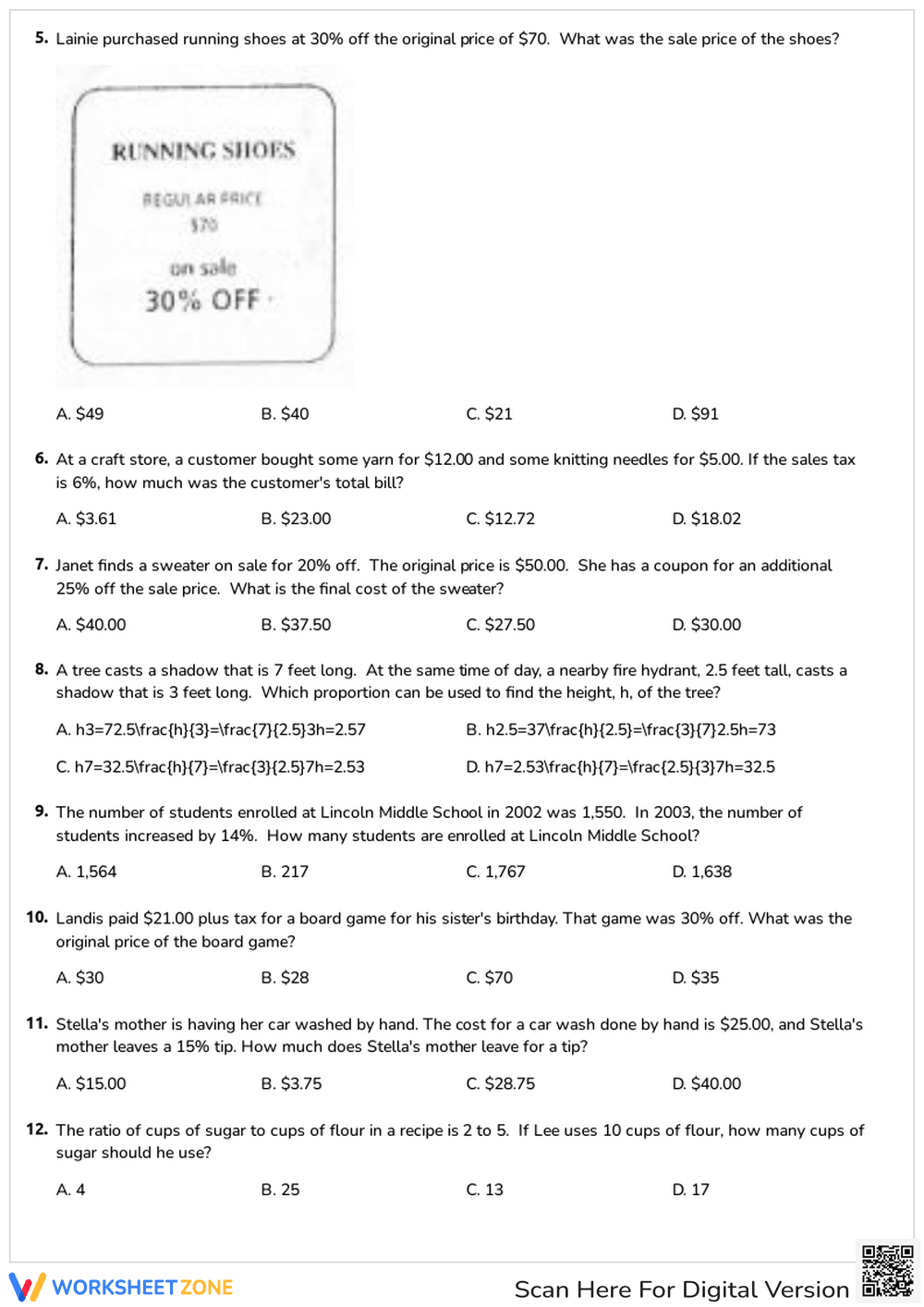 Math Ratios: Scale Drawings and Proportions - Page 2