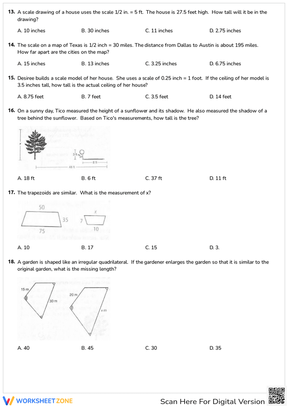 Math Ratios: Scale Drawings and Proportions - Page 3