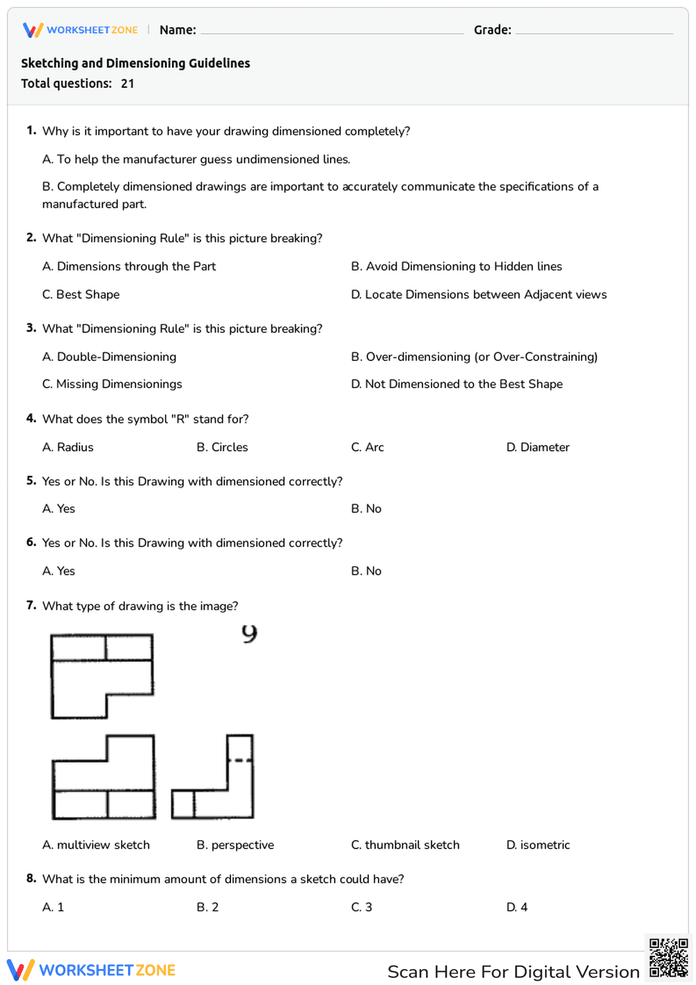 Sketching and Dimensioning Guidelines - Page 1