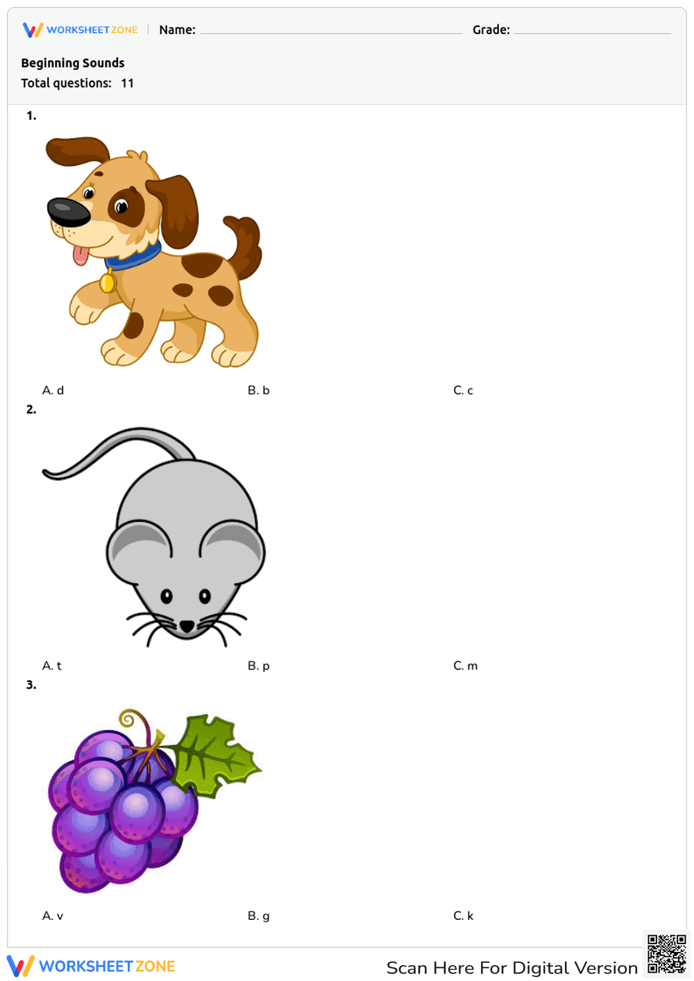Beginning Sounds - Page 1