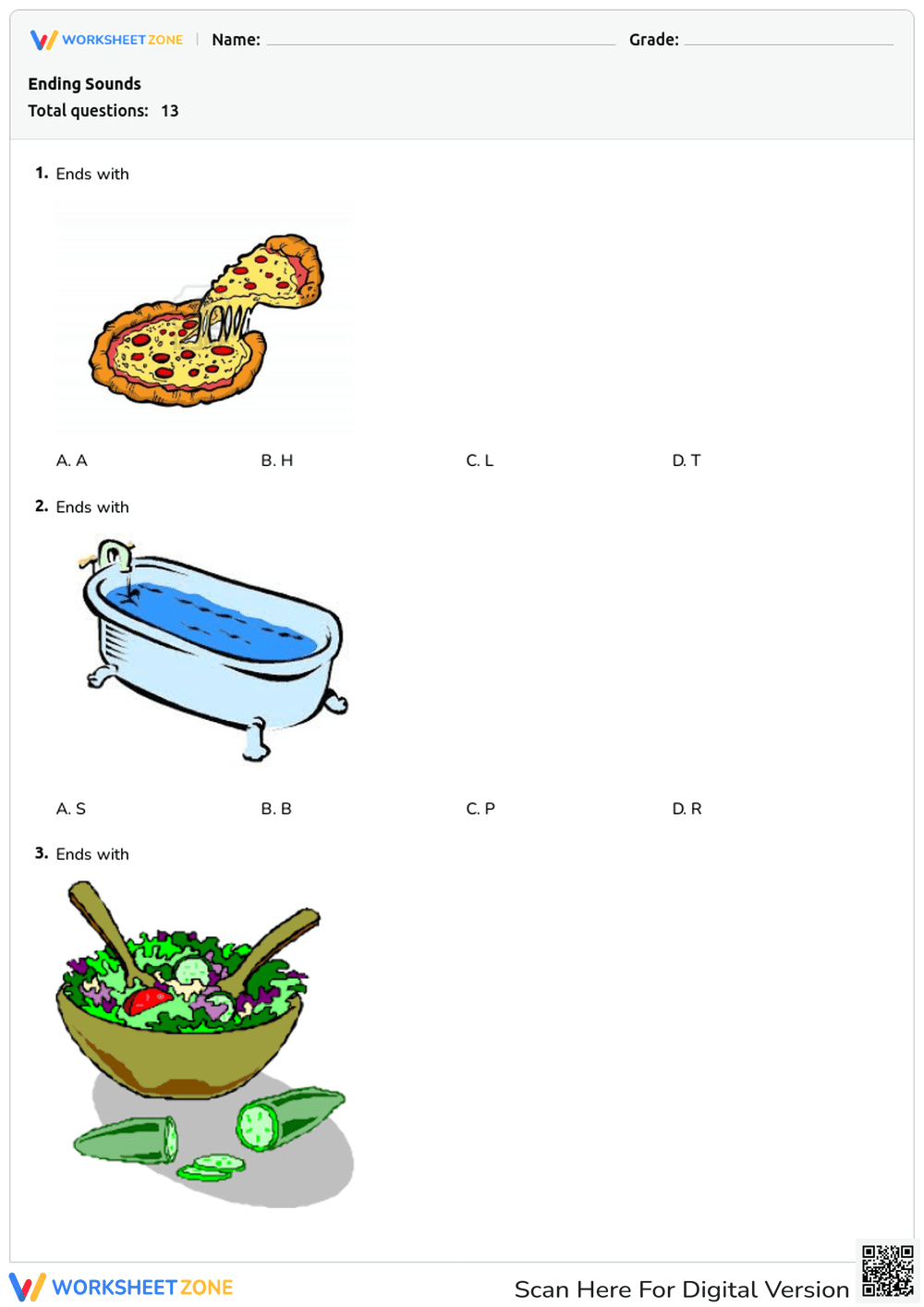 Ending Sounds - Page 1