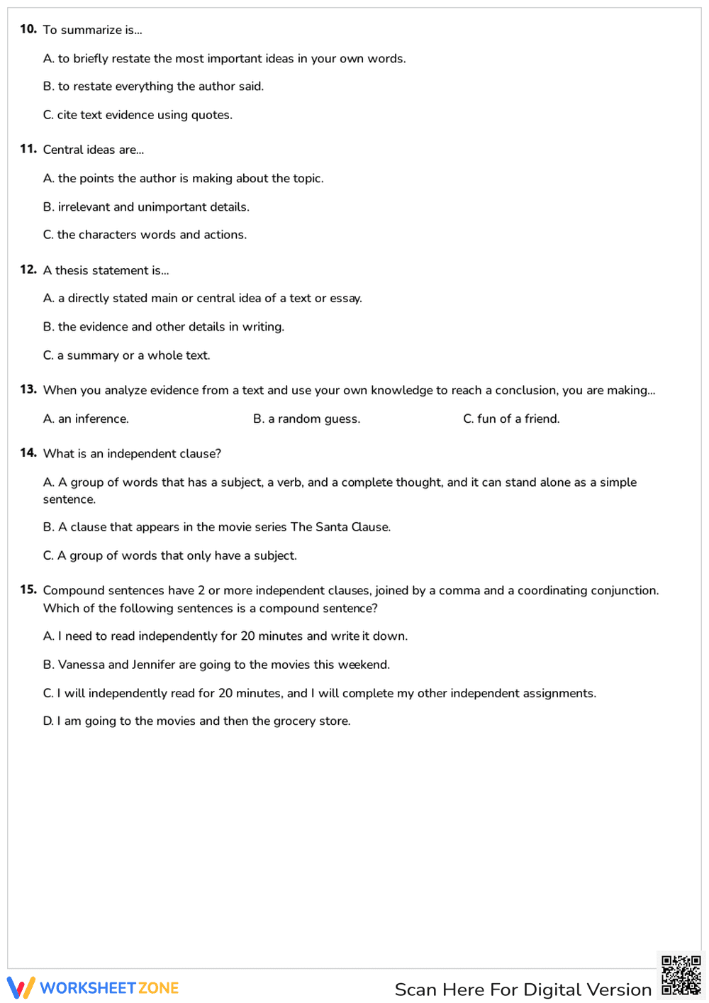 Academic Vocabulary Quiz: Enhance Skills - Page 2