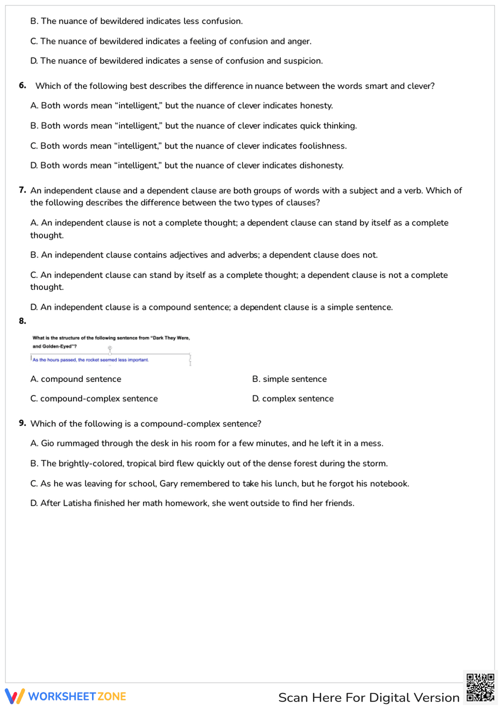 Unit 2: Dark They Were, and Golden-Eyed Skills Quiz - Page 2