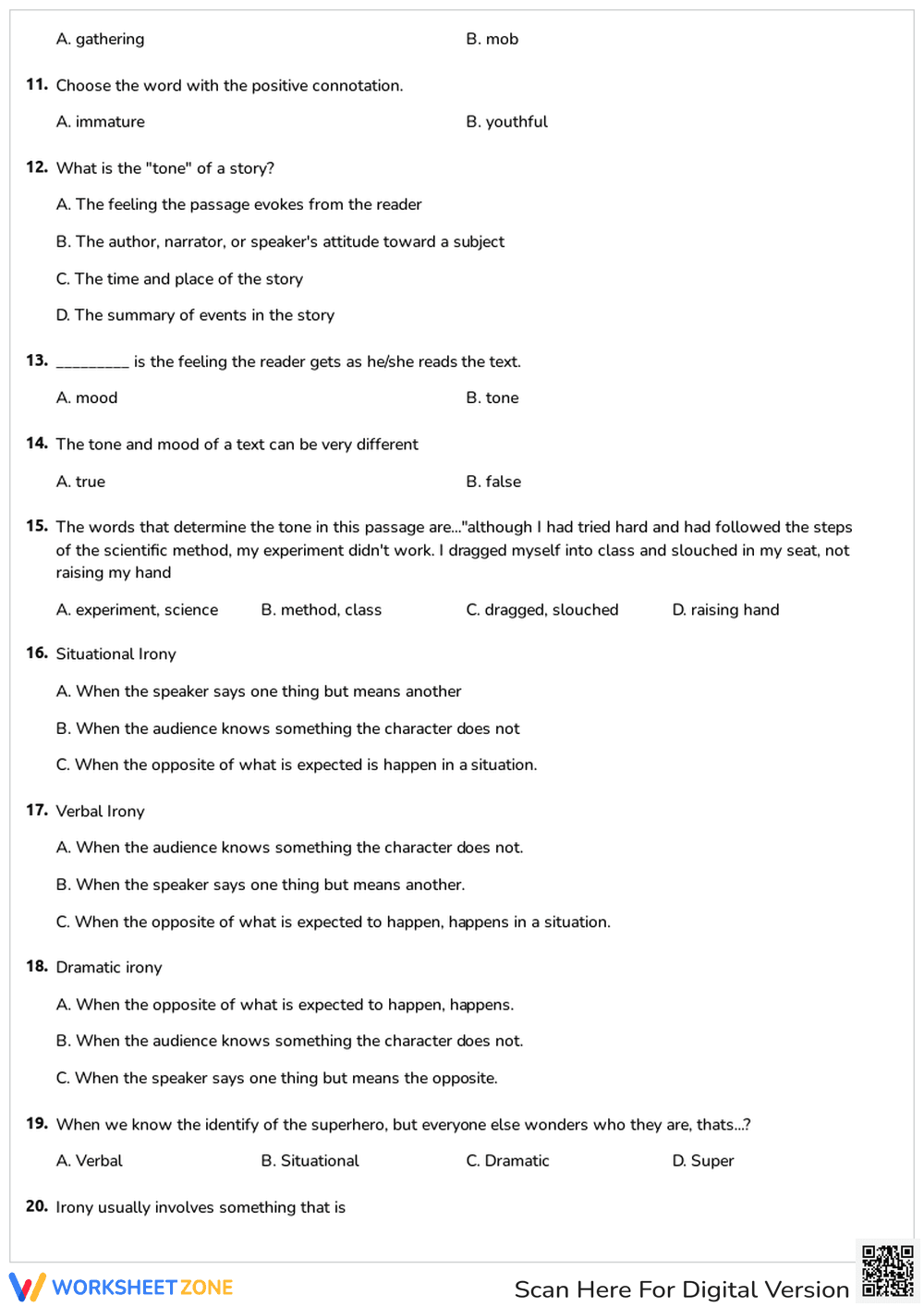 Reading Comprehension Worksheet - Page 2