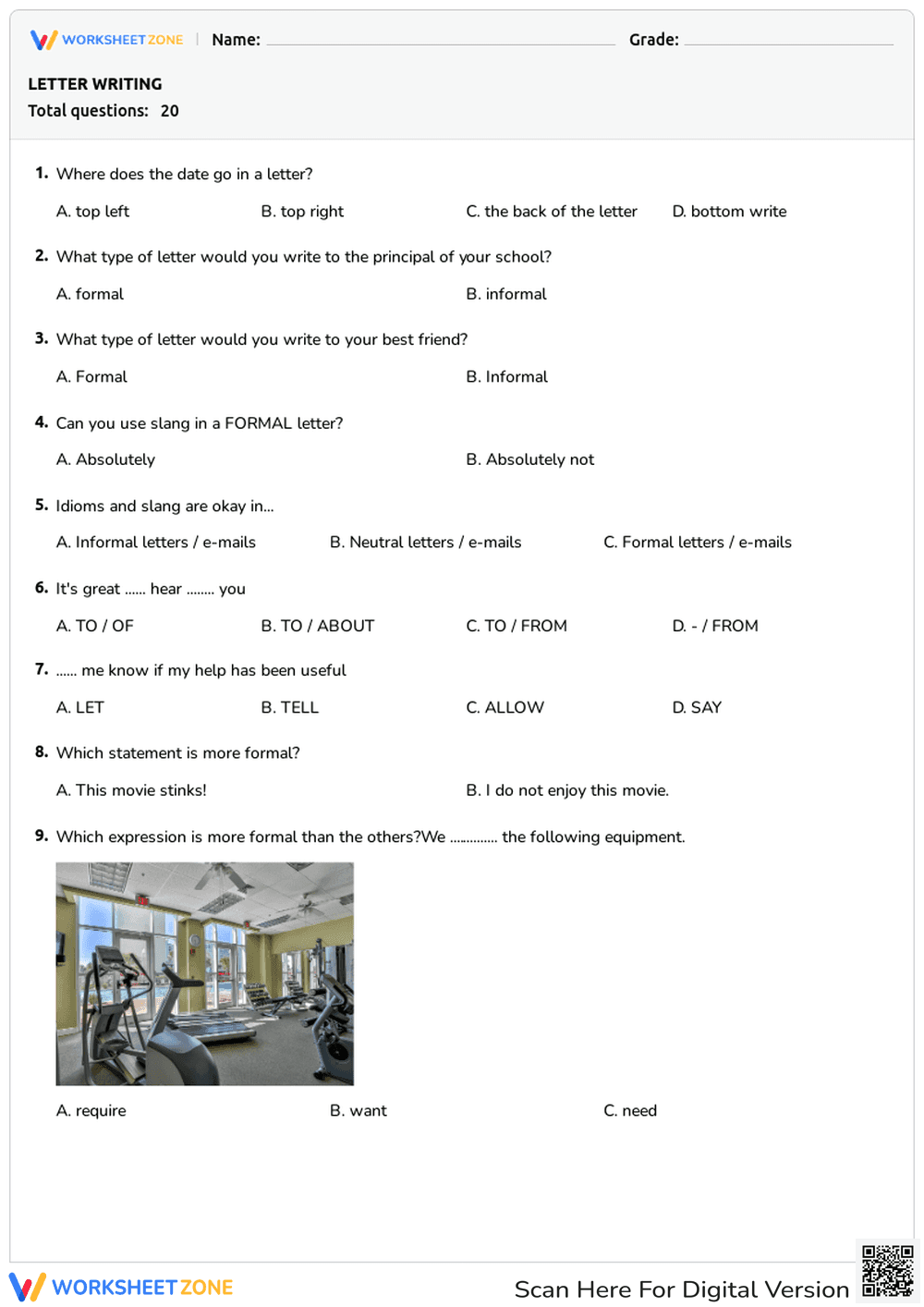 LETTER WRITING - Page 1