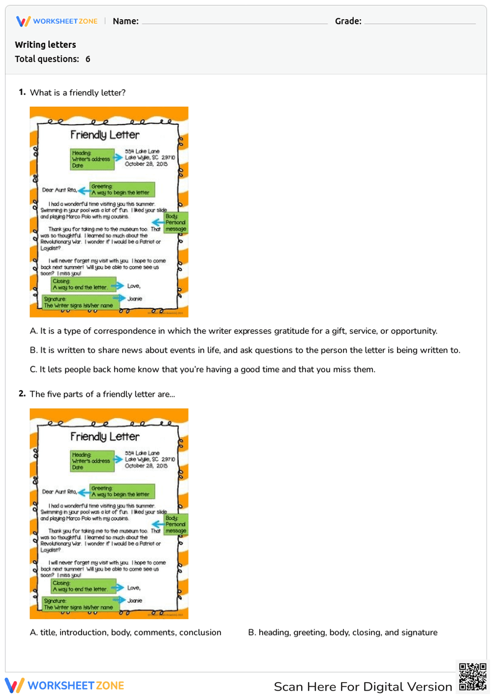 Writing letters - Page 1