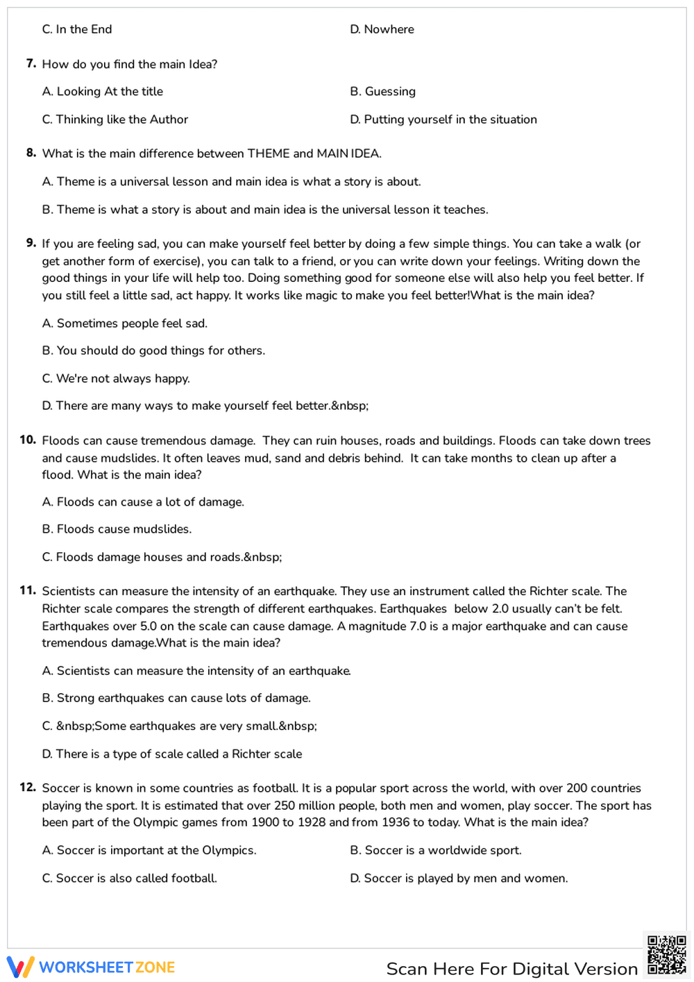 Determining the Main Idea - Page 2