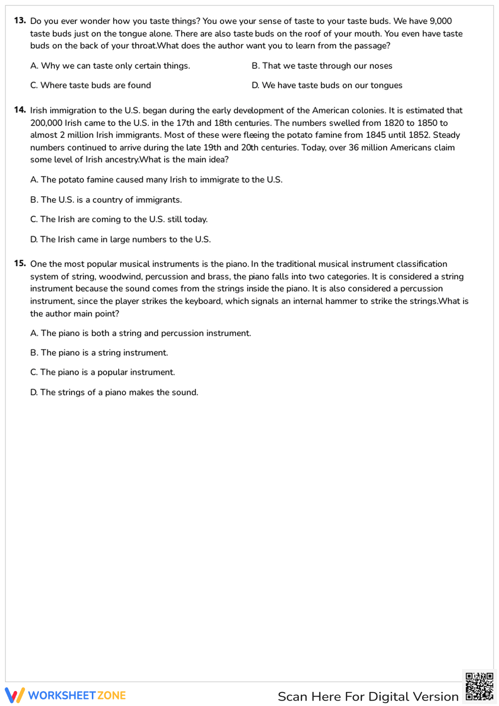 Determining the Main Idea - Page 3