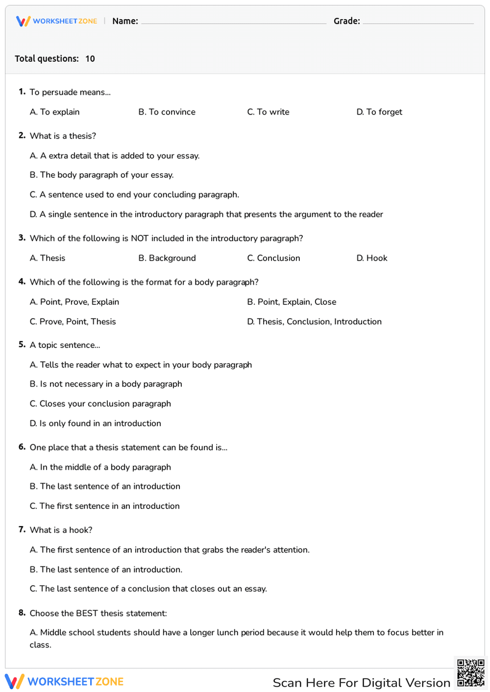 Persuasive Writing - Page 1