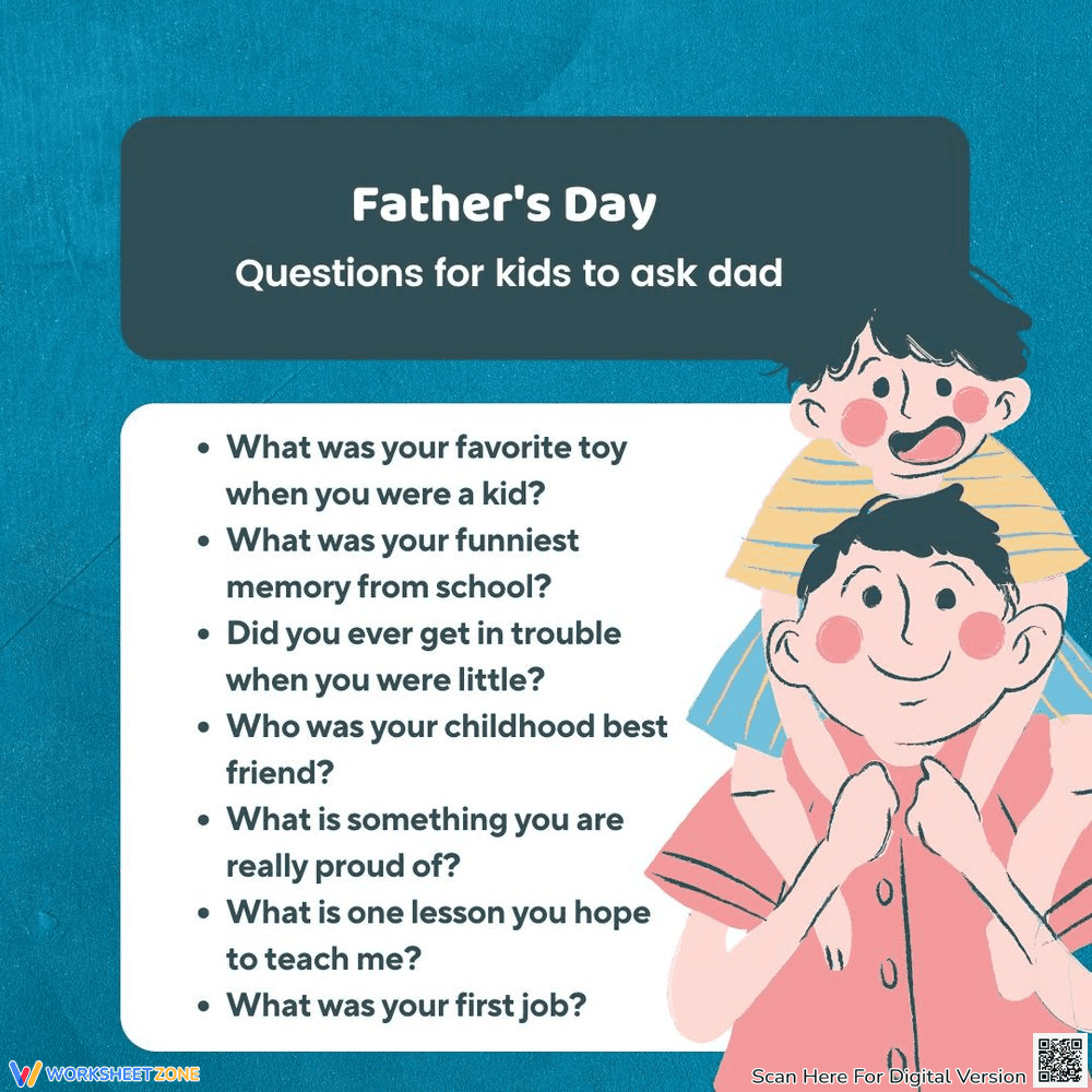 Thoughtful Father's Day Questions for Kids to Ask Dad - Page 1
