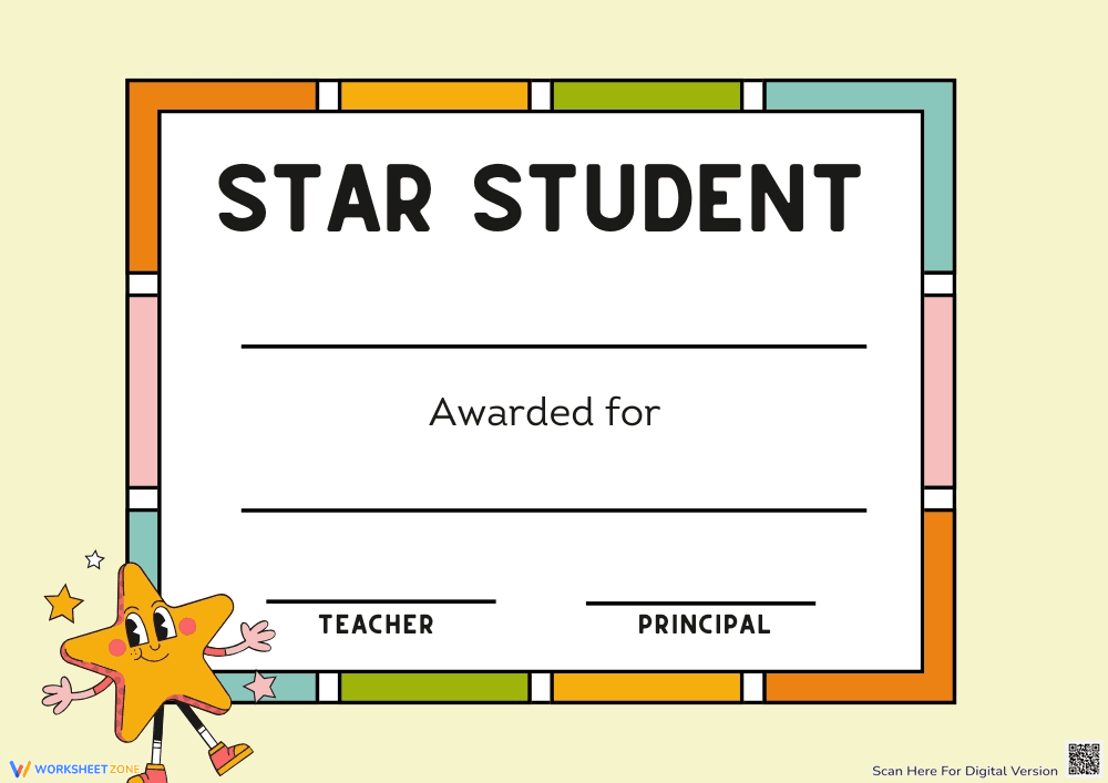 Student Certificate - Page 1